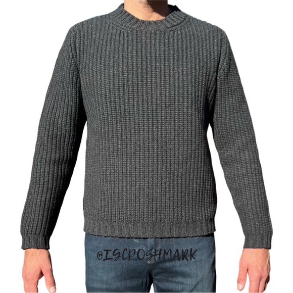 Prada Wool/Cashmere Mock Neck Gray Sweater. Size 58 (US48)MUST READ ABOUT SIZE‼️ - Picture 1 of 16